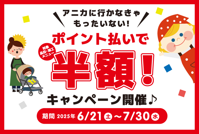 ポイント払いで半額!キャンペーン